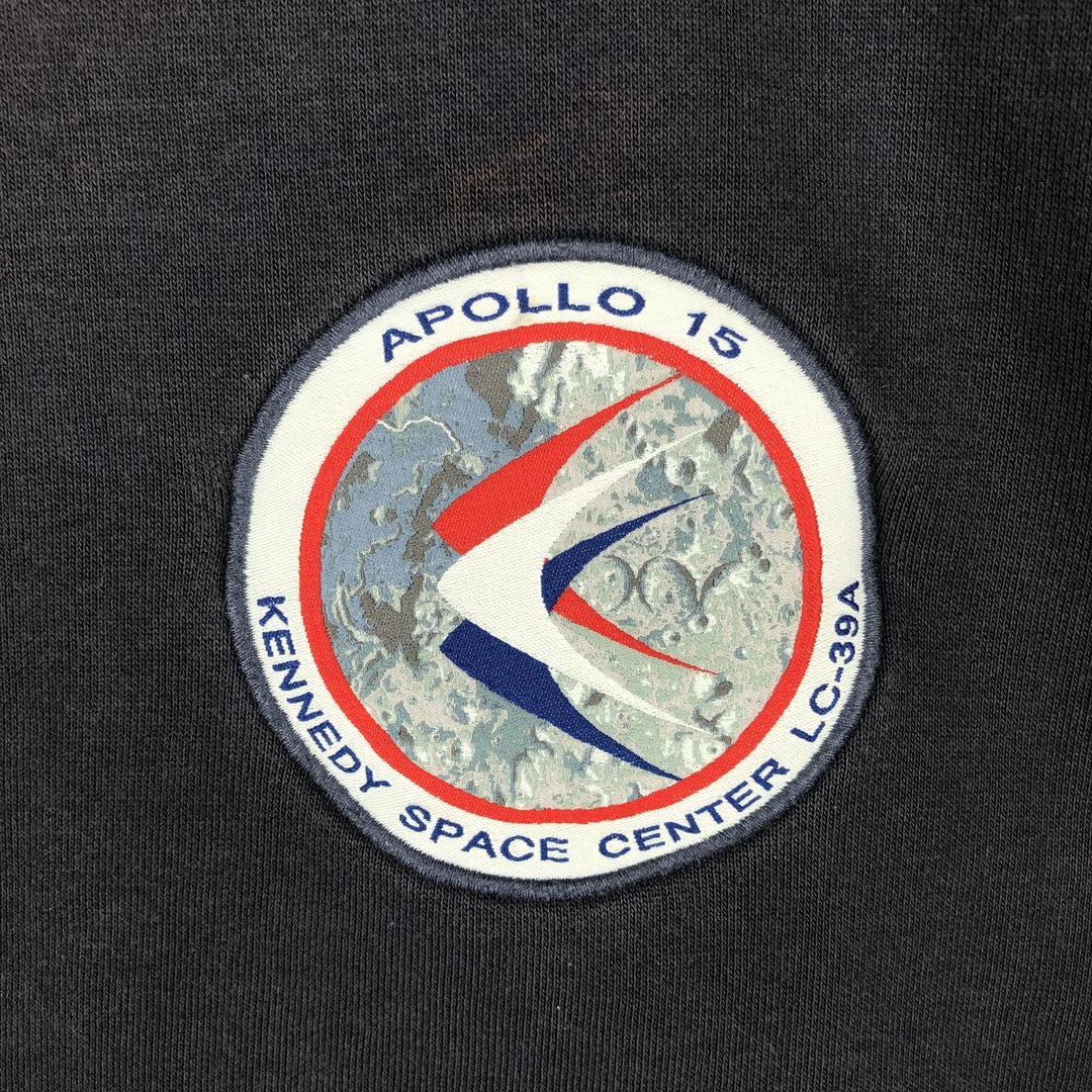Alpha ALPHA NASA Advertising Sweatshirt Trainer Men's XL (approx.) cotton black type Vintage Second Hand