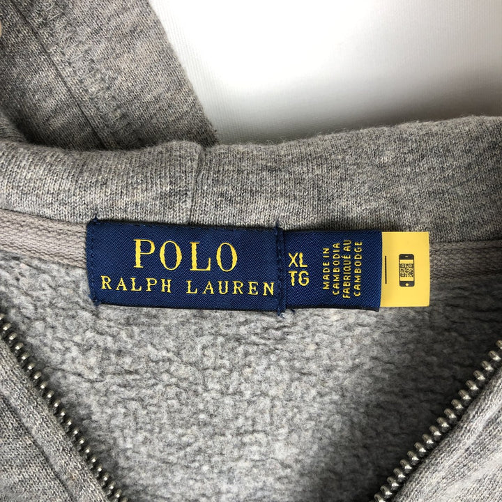 Ralph Lauren POLO RALPH LAUREN Sweat Full Zip Hoodie Men's XL cotton gray type Vintage Second Hand