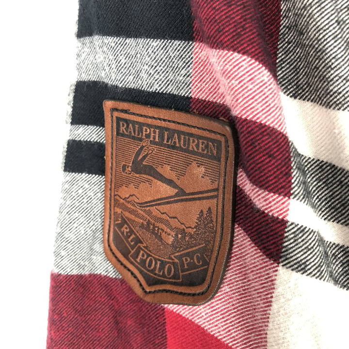 Ralph Lauren POLO RALPH LAUREN Long-Sleeve Cotton Check Shirt, Men's Size S (approx.) cotton red type Vintage Second Hand