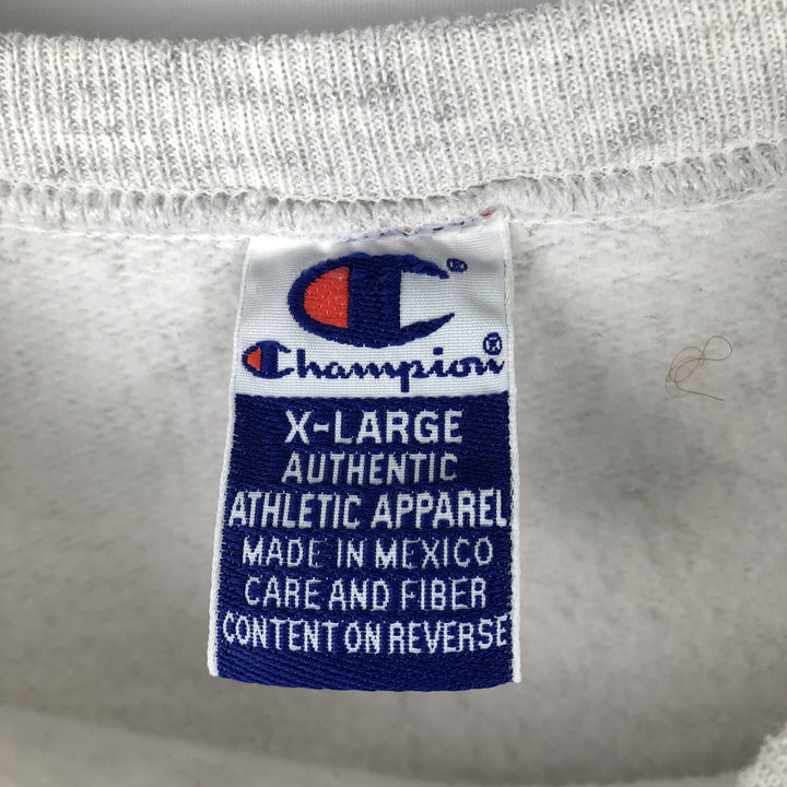 90'S Champion Authentic Athletic Wear College Sweatshirt, Men's Size XL (Equivalent), Vintage cotton gray type Vintage Second Hand