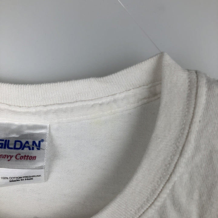 Gildan Advertising T-Shirt, Men's XL (equivalent), Double-Sided Print cotton white type Vintage Second Hand