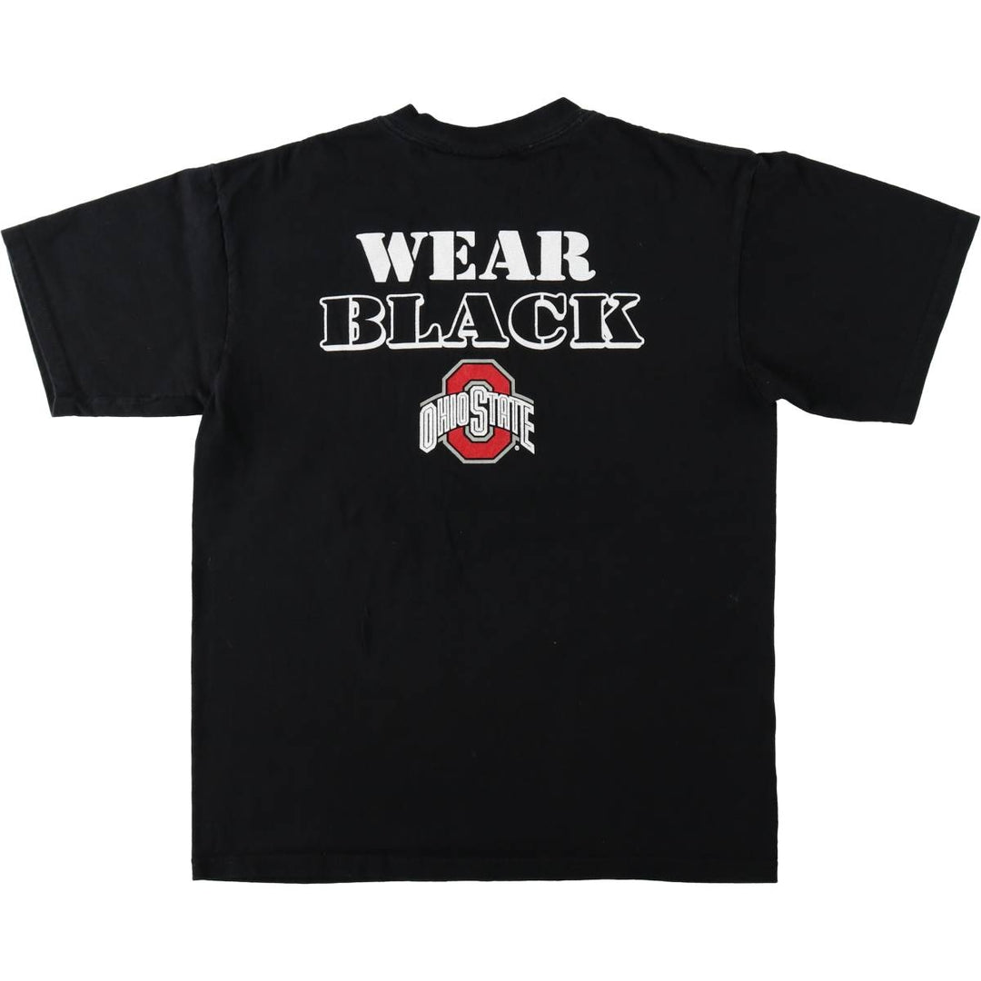 2000'S TRI-LAKE INC. OHIO STATE Ohio State University College T-shirt, Men's Size M (approx.) cotton black type Vintage Second Hand