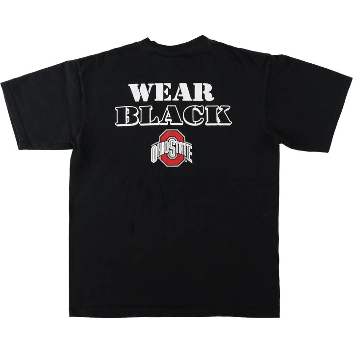 2000'S TRI-LAKE INC. OHIO STATE Ohio State University College T-shirt, Men's Size M (approx.) cotton black type Vintage Second Hand