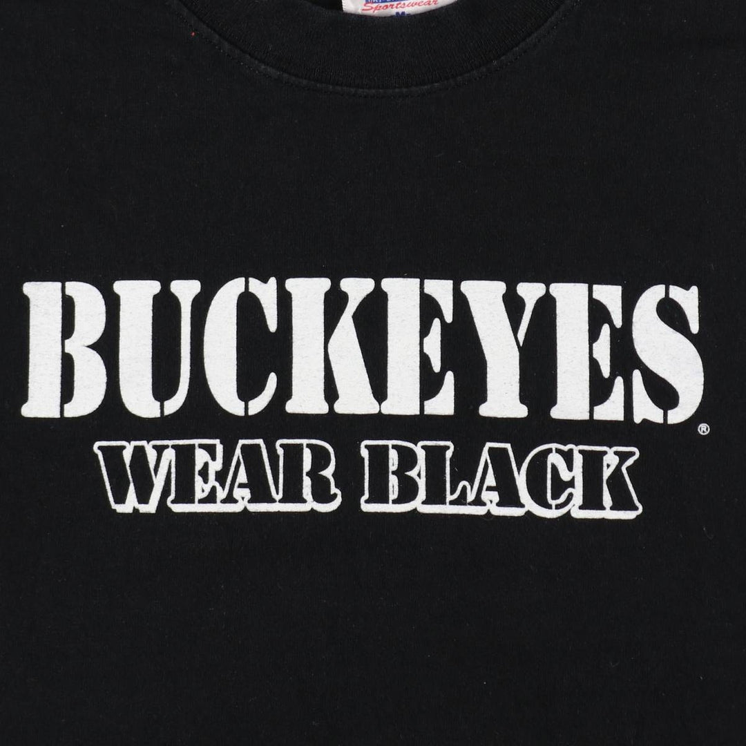 2000'S TRI-LAKE INC. OHIO STATE Ohio State University College T-shirt, Men's Size M (approx.) cotton black type Vintage Second Hand
