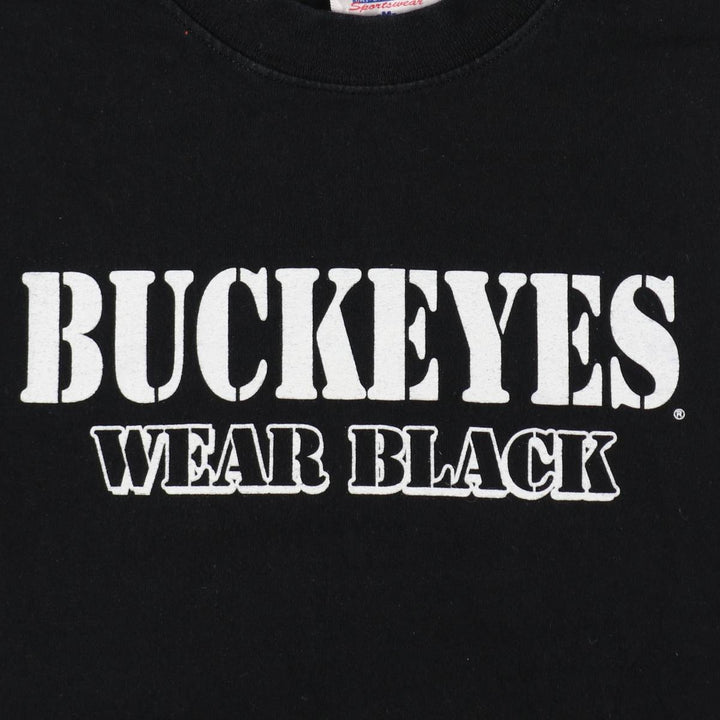2000'S TRI-LAKE INC. OHIO STATE Ohio State University College T-shirt, Men's Size M (approx.) cotton black type Vintage Second Hand