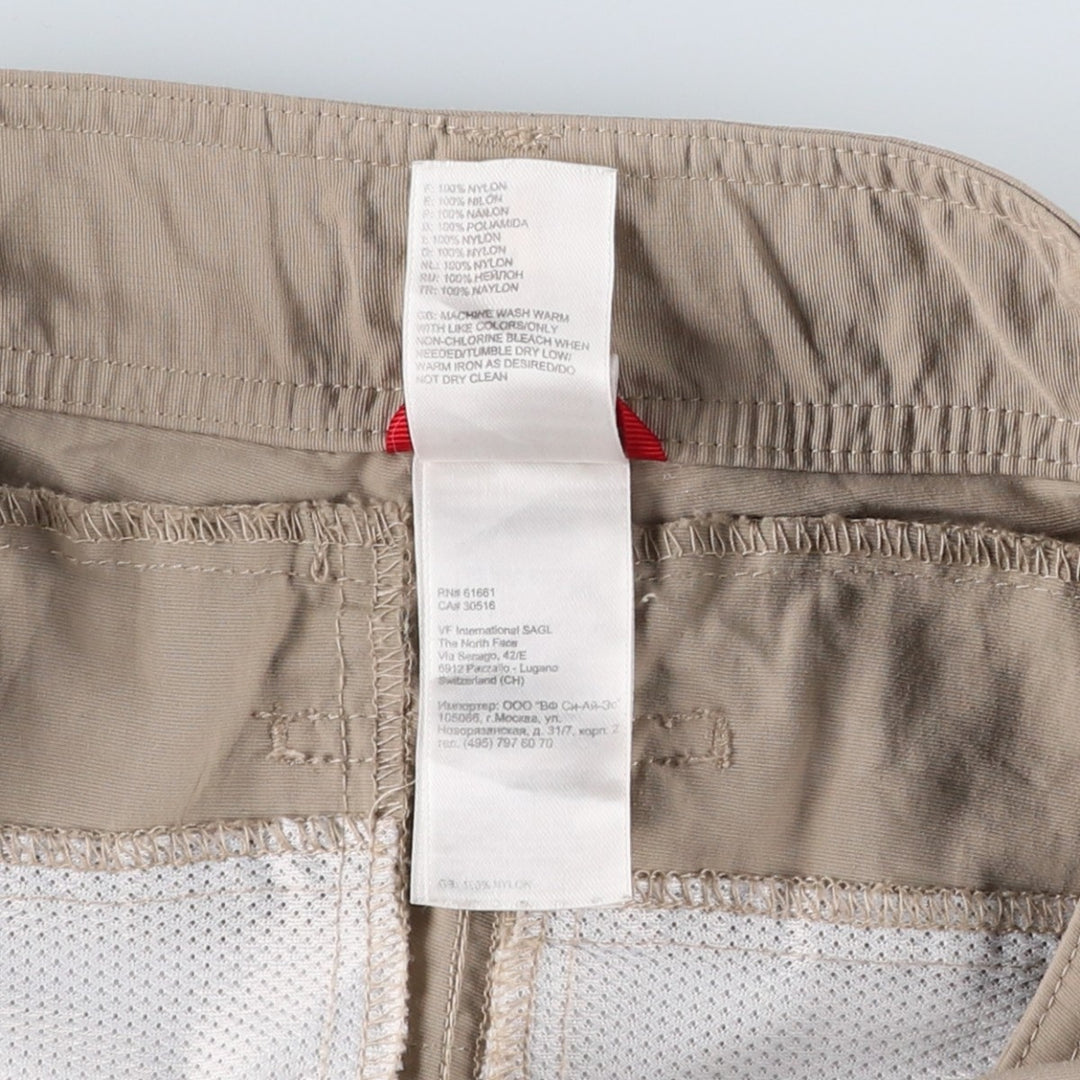 The North Face 2-Way Nylon Pants, Women's Size L (equivalent to W30) Nylon Beige type Vintage Second Hand