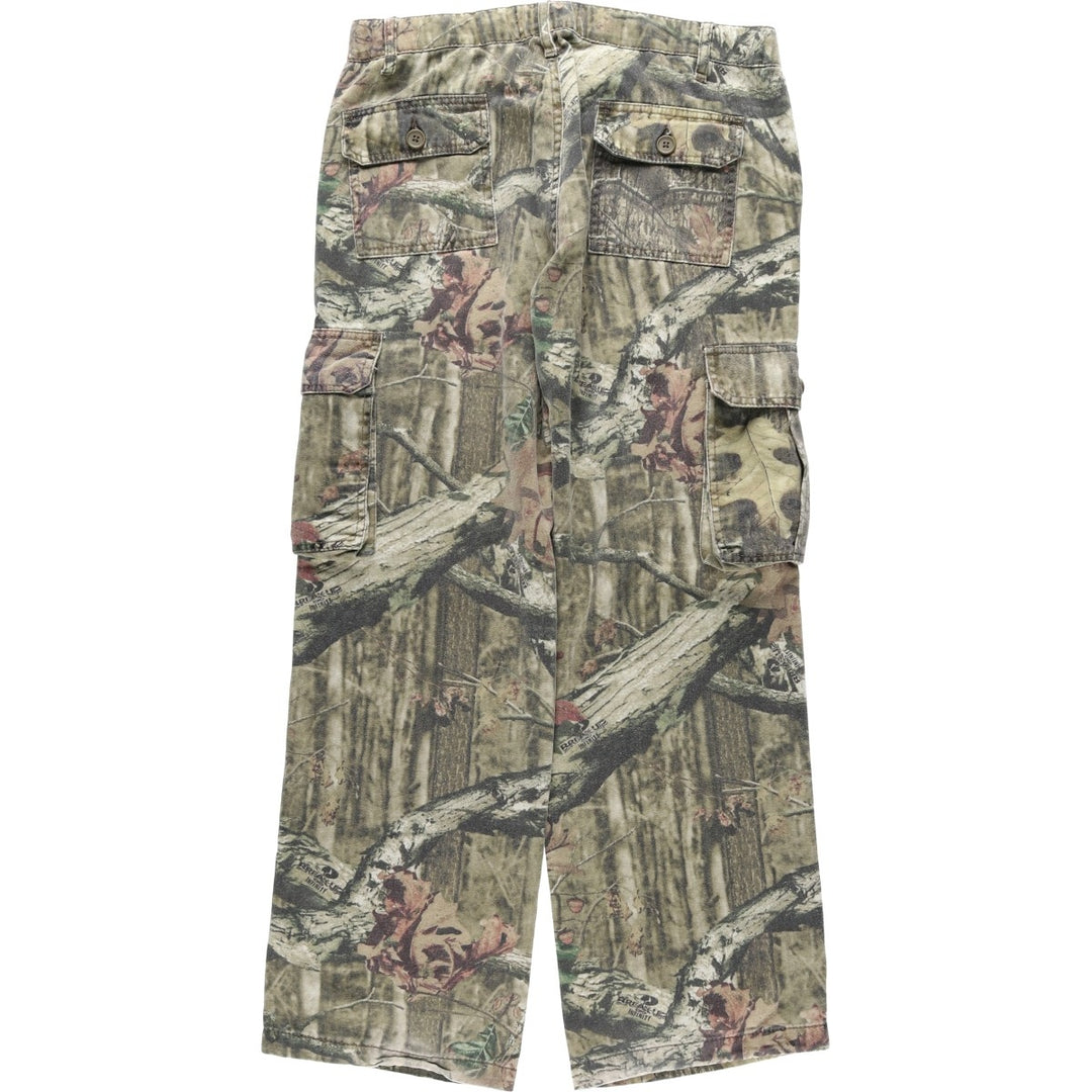 MOSSY OAK BREAK-UP INFINITY Camouflage Pattern Real Tree Camo Cargo Pants Women's XL (equivalent to W33) cotton Khaki type Vintage Second Hand
