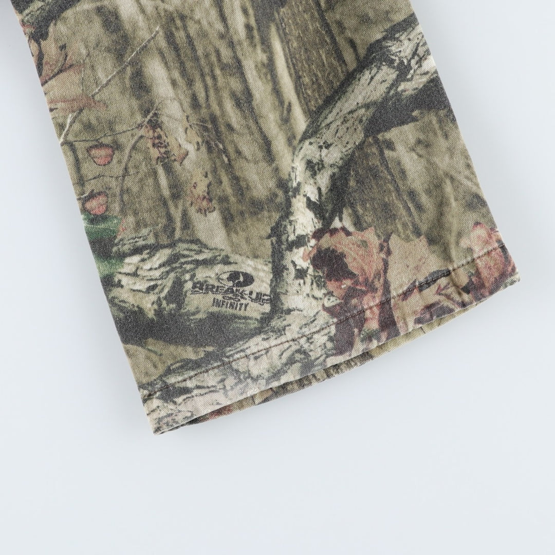 MOSSY OAK BREAK-UP INFINITY Camouflage Pattern Real Tree Camo Cargo Pants Women's XL (equivalent to W33) cotton Khaki type Vintage Second Hand