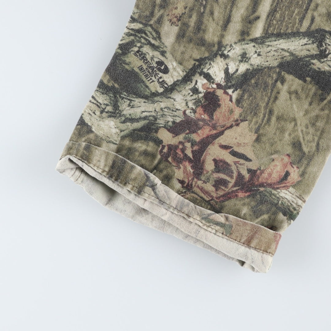 MOSSY OAK BREAK-UP INFINITY Camouflage Pattern Real Tree Camo Cargo Pants Women's XL (equivalent to W33) cotton Khaki type Vintage Second Hand