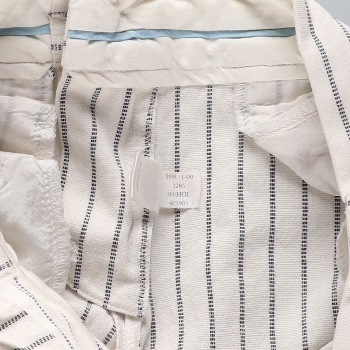 2000'S Banana Republic striped cotton slacks, women's size XL (equivalent to W31). cotton ivory Vintage Second Hand