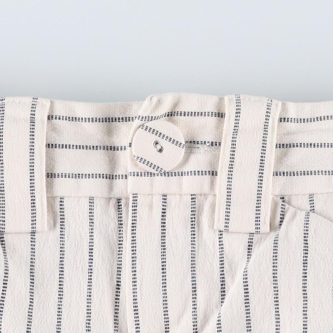2000'S Banana Republic striped cotton slacks, women's size XL (equivalent to W31). cotton ivory Vintage Second Hand