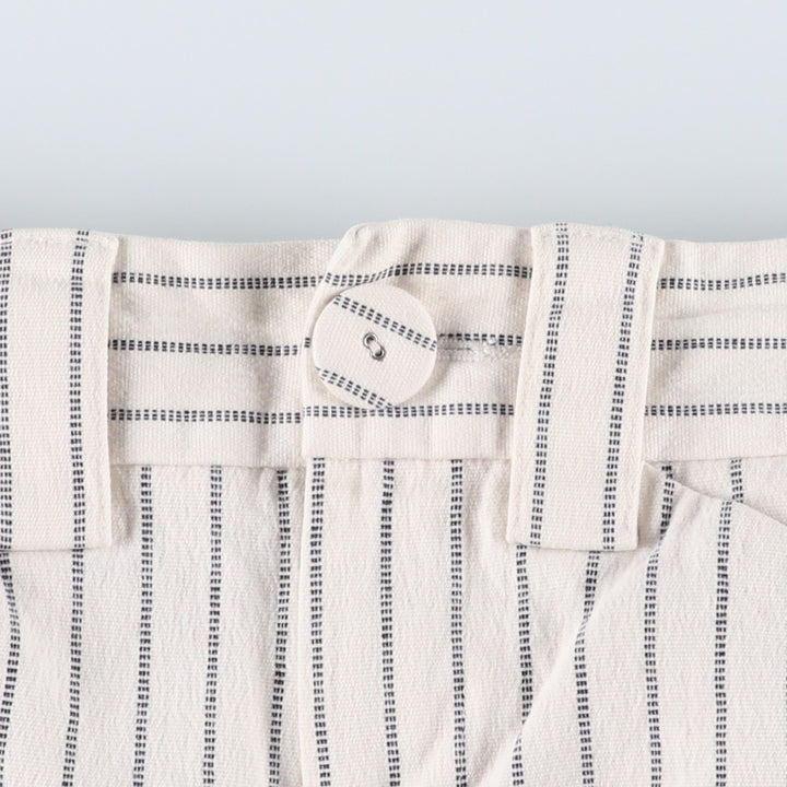 2000'S Banana Republic striped cotton slacks, women's size XL (equivalent to W31). cotton ivory Vintage Second Hand