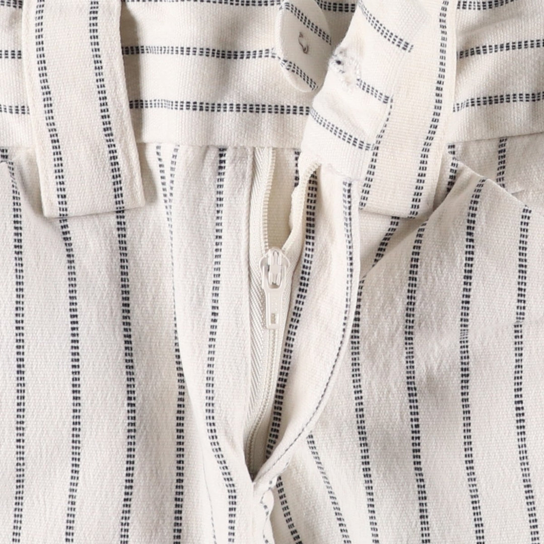 2000'S Banana Republic striped cotton slacks, women's size XL (equivalent to W31). cotton ivory Vintage Second Hand