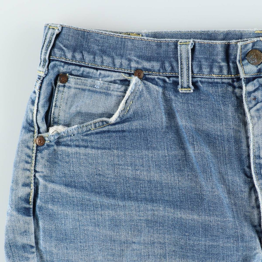 Lee RIDERS Cut-Off Denim Shorts, Made in USA, Women's XXL (equivalent to W36) unclear Blue type light blue Vintage Second Hand