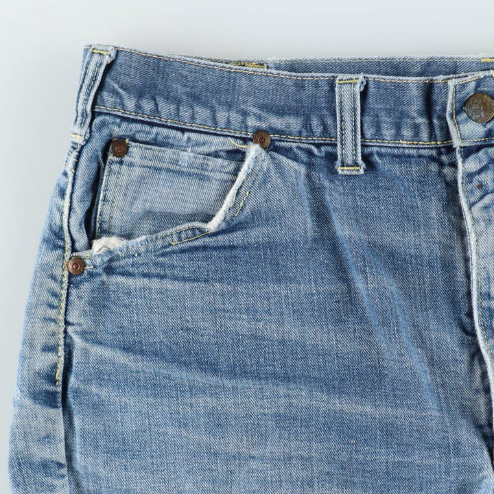 Lee RIDERS Cut-Off Denim Shorts, Made in USA, Women's XXL (equivalent to W36) unclear Blue type light blue Vintage Second Hand