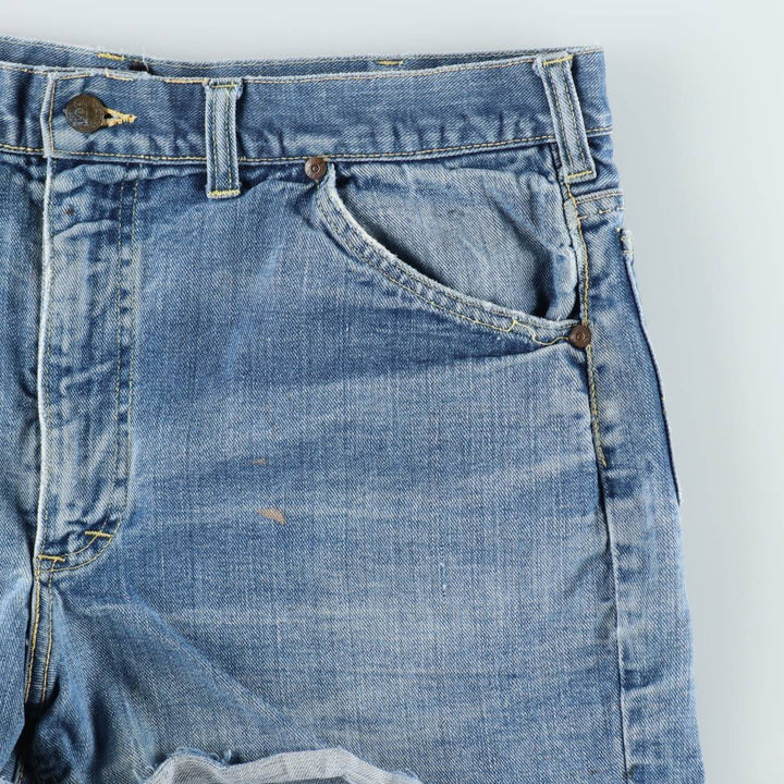 Lee RIDERS Cut-Off Denim Shorts, Made in USA, Women's XXL (equivalent to W36) unclear Blue type light blue Vintage Second Hand