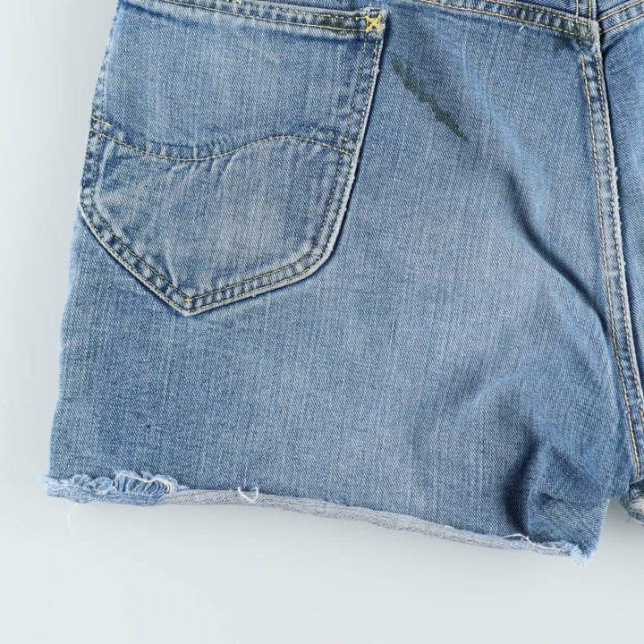 Lee RIDERS Cut-Off Denim Shorts, Made in USA, Women's XXL (equivalent to W36) unclear Blue type light blue Vintage Second Hand