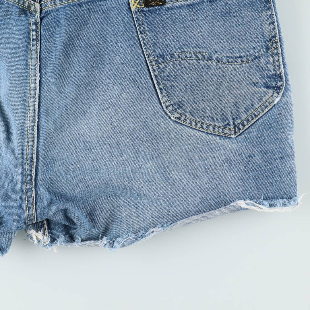 Lee RIDERS Cut-Off Denim Shorts, Made in USA, Women's XXL (equivalent to W36) unclear Blue type light blue Vintage Second Hand