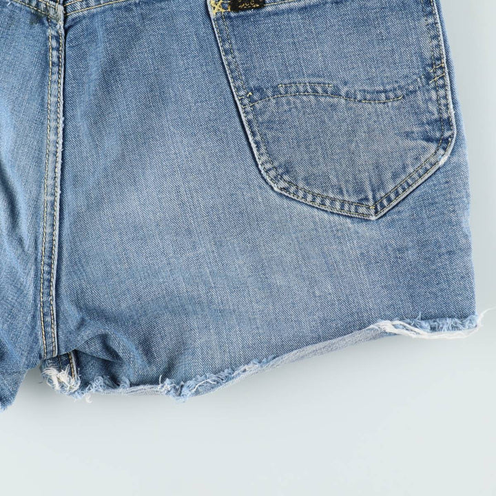 Lee RIDERS Cut-Off Denim Shorts, Made in USA, Women's XXL (equivalent to W36) unclear Blue type light blue Vintage Second Hand
