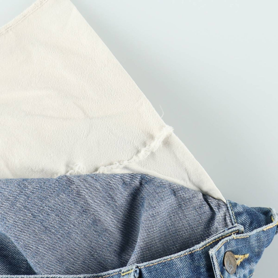 Lee RIDERS Cut-Off Denim Shorts, Made in USA, Women's XXL (equivalent to W36) unclear Blue type light blue Vintage Second Hand