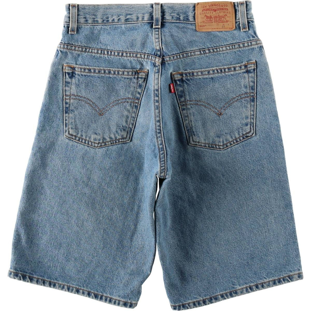 2000'S Levi's 569 Loose Fit Denim Shorts, Women's Size L (W29 equivalent) cotton blue type Vintage Second Hand