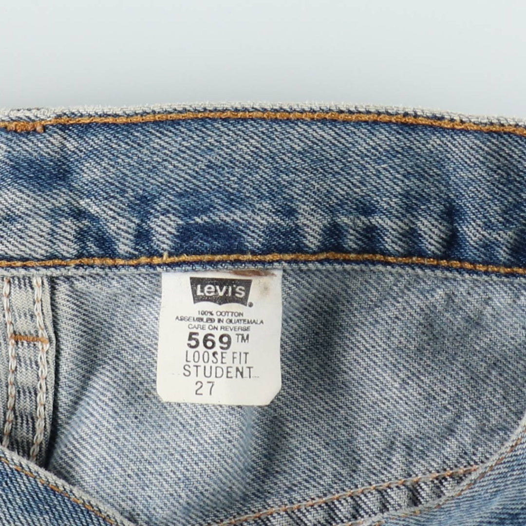2000'S Levi's 569 Loose Fit Denim Shorts, Women's Size L (W29 equivalent) cotton blue type Vintage Second Hand