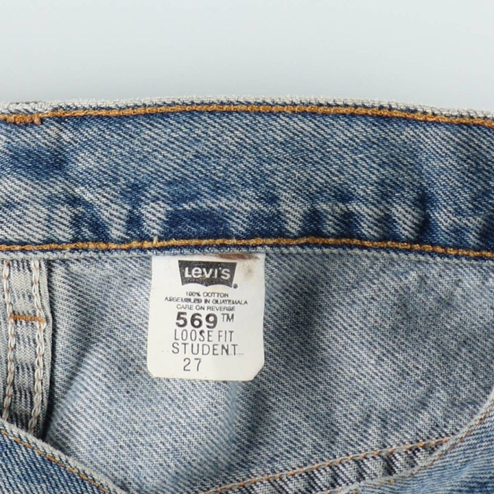 2000'S Levi's 569 Loose Fit Denim Shorts, Women's Size L (W29 equivalent) cotton blue type Vintage Second Hand