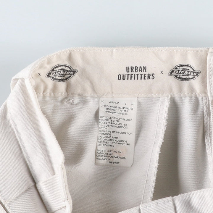 Dickies Urban Outfitters Work Pants, Women's Size L (equivalent to W32) polyester white type Vintage Second Hand