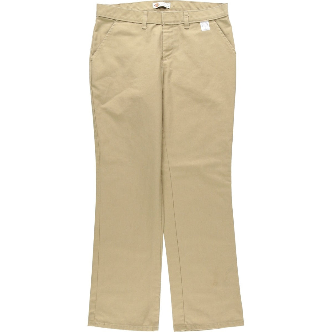 Dickies Crafted for Women Work Pants, Women's Size L (equivalent to W32) polyester Beige type Vintage Second Hand
