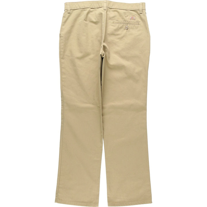 Dickies Crafted for Women Work Pants, Women's Size L (equivalent to W32) polyester Beige type Vintage Second Hand