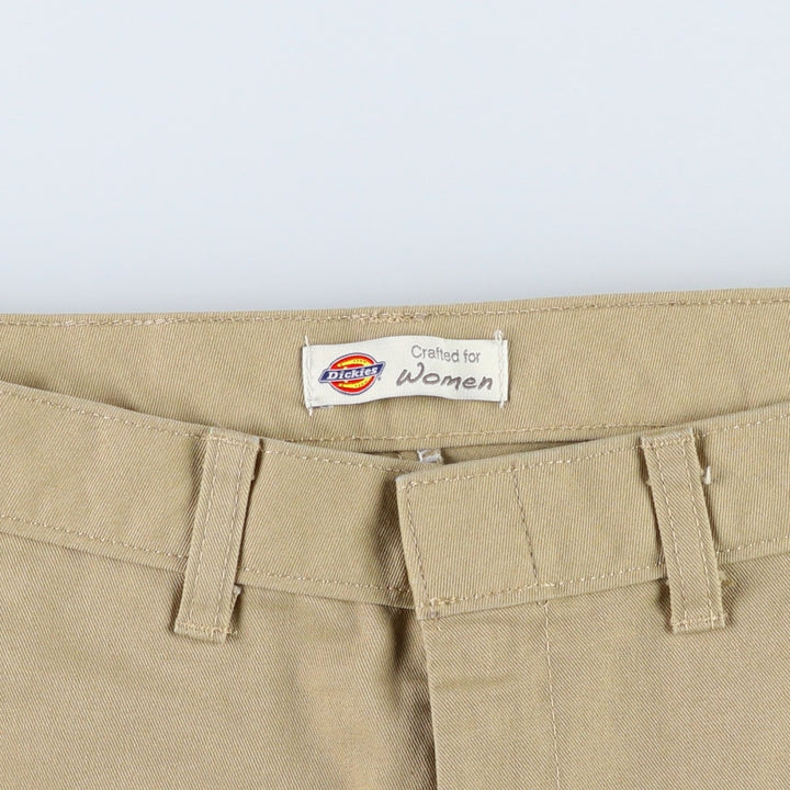 Dickies Crafted for Women Work Pants, Women's Size L (equivalent to W32) polyester Beige type Vintage Second Hand