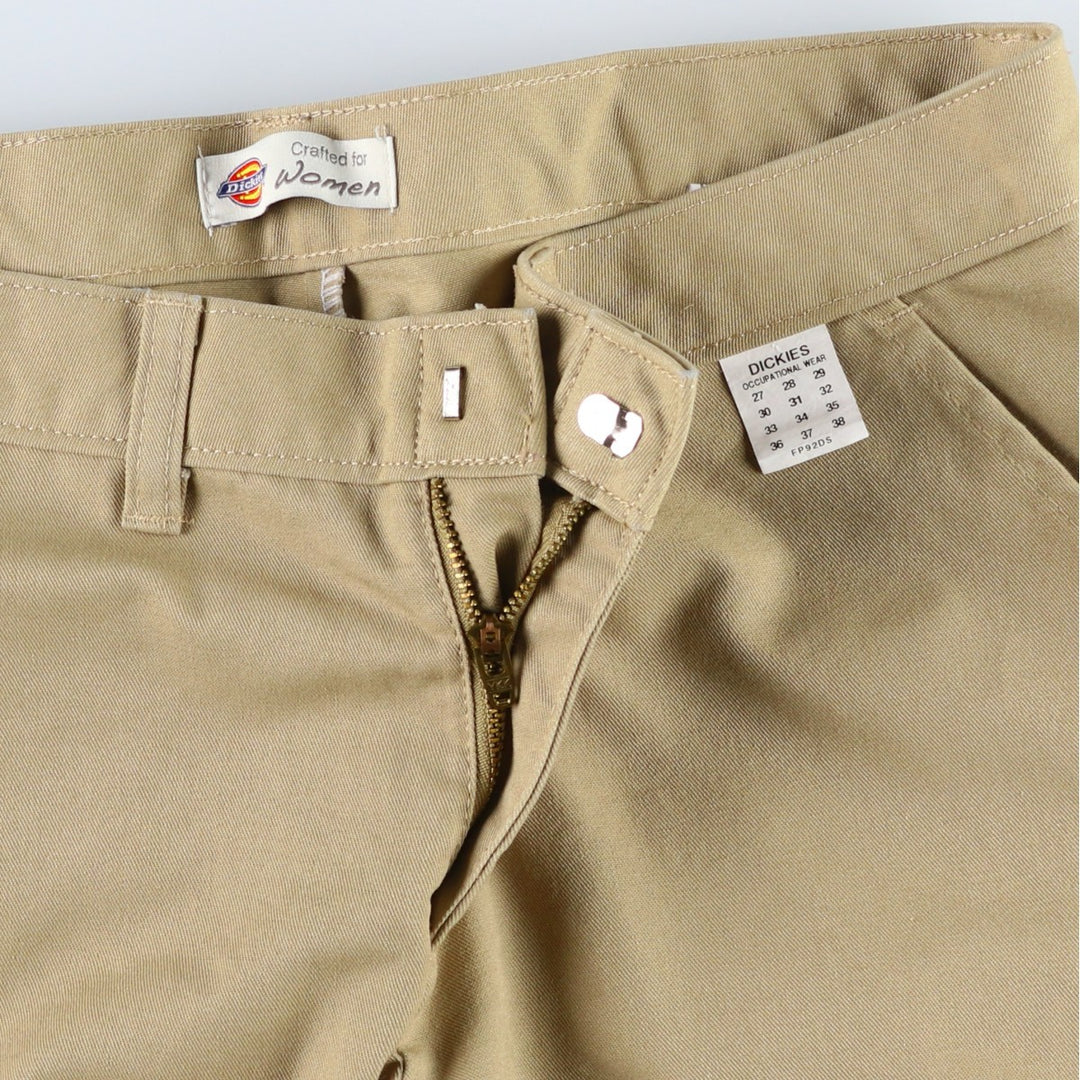 Dickies Crafted for Women Work Pants, Women's Size L (equivalent to W32) polyester Beige type Vintage Second Hand
