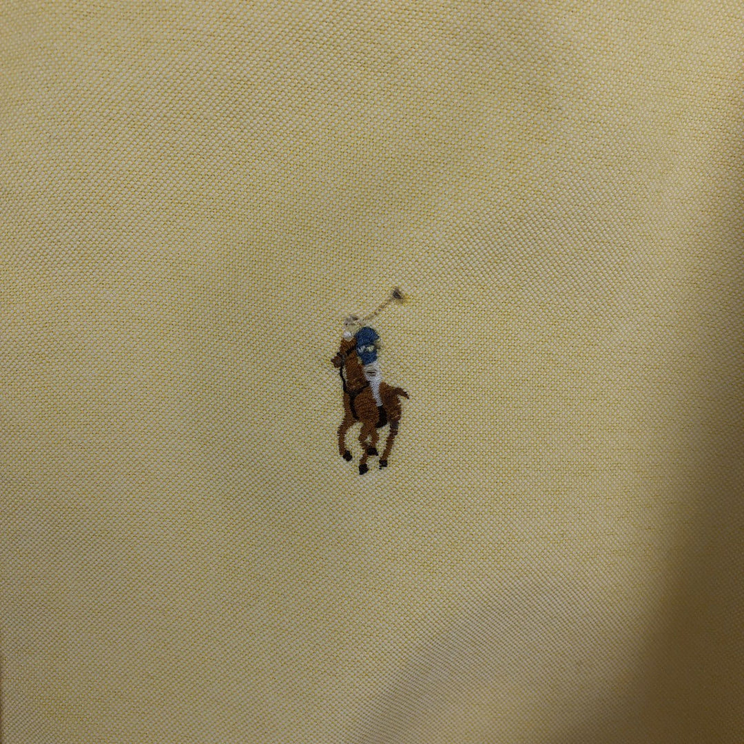 Ralph Lauren CLASSIC FIT Long-Sleeve Button-Down Shirt, Women's Size M (approx.) cotton yellow type Vintage Second Hand