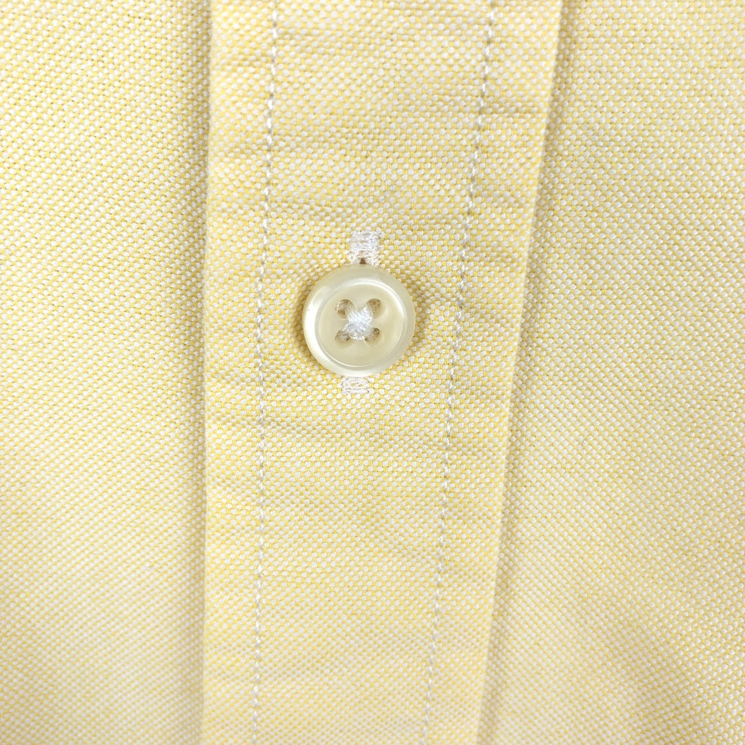 Ralph Lauren CLASSIC FIT Long-Sleeve Button-Down Shirt, Women's Size M (approx.) cotton yellow type Vintage Second Hand