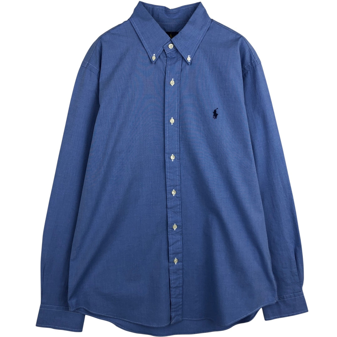 Ralph Lauren CLASSIC FIT Long-Sleeve Button-Down Shirt, Women's Size M (approx.) cotton blue type Vintage Second Hand