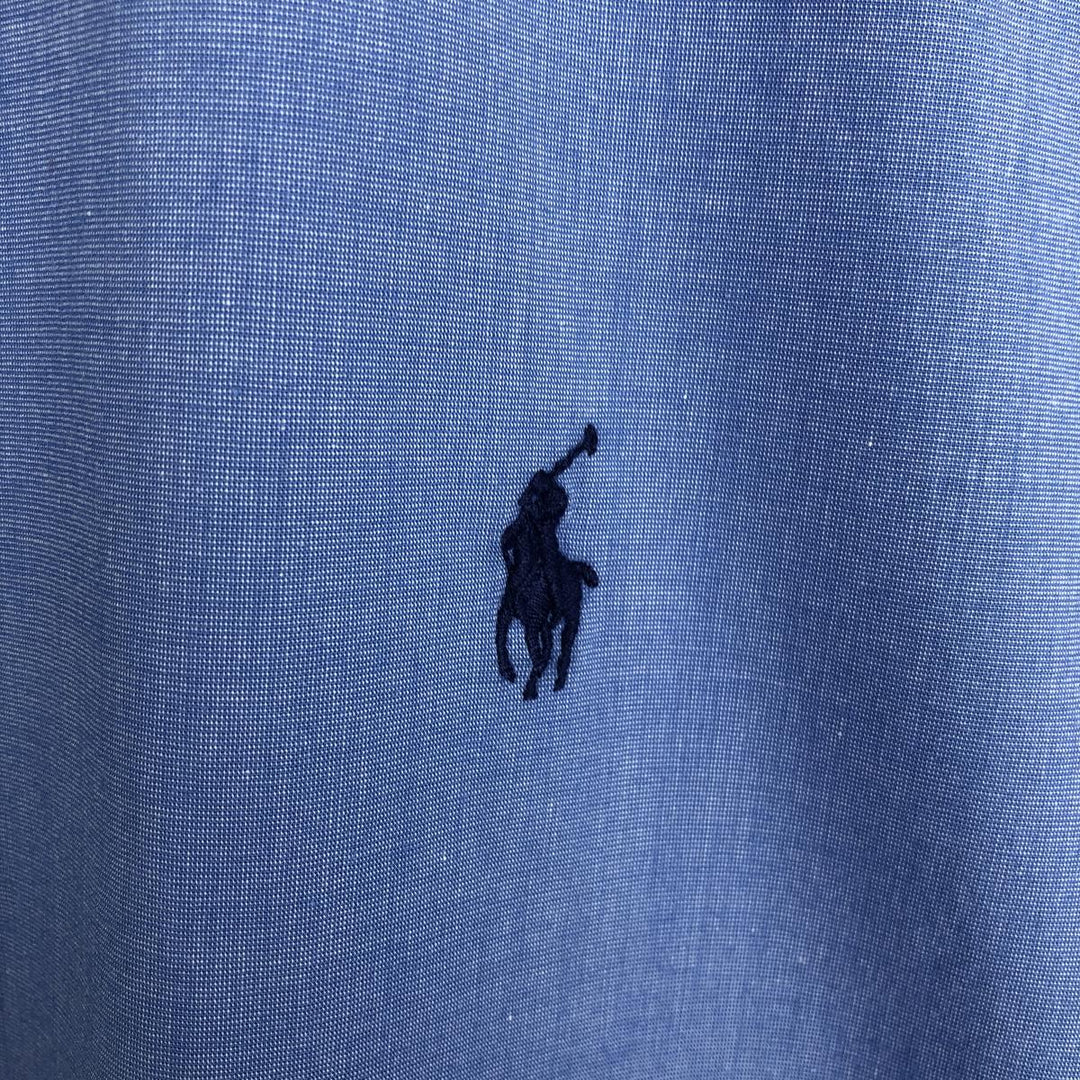 Ralph Lauren CLASSIC FIT Long-Sleeve Button-Down Shirt, Women's Size M (approx.) cotton blue type Vintage Second Hand