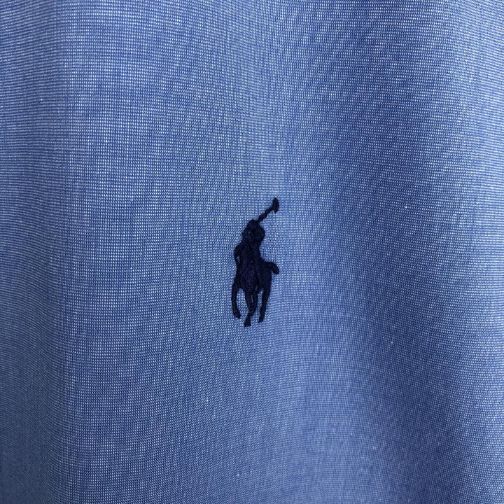 Ralph Lauren CLASSIC FIT Long-Sleeve Button-Down Shirt, Women's Size M (approx.) cotton blue type Vintage Second Hand