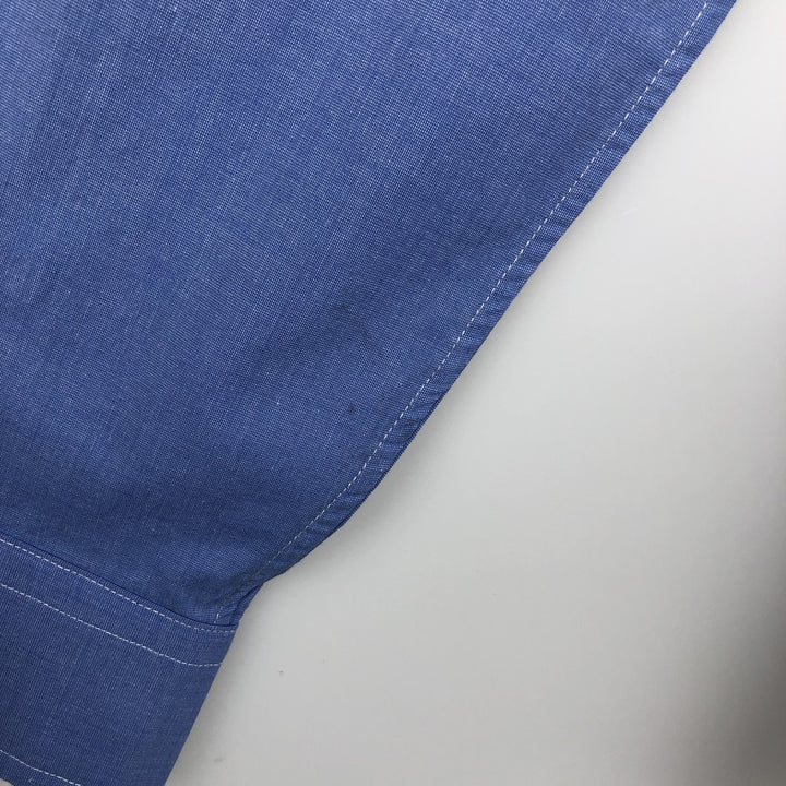 Ralph Lauren CLASSIC FIT Long-Sleeve Button-Down Shirt, Women's Size M (approx.) cotton blue type Vintage Second Hand