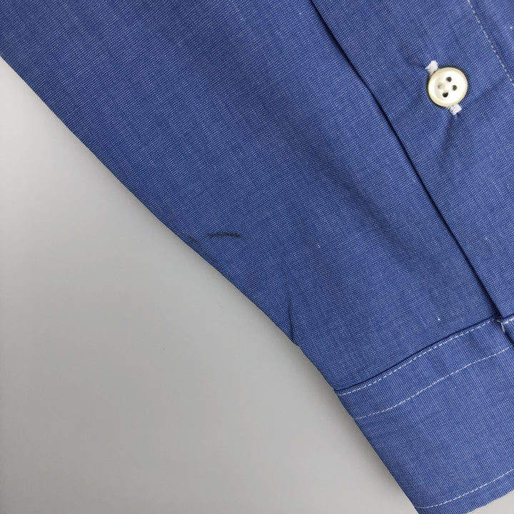 Ralph Lauren CLASSIC FIT Long-Sleeve Button-Down Shirt, Women's Size M (approx.) cotton blue type Vintage Second Hand