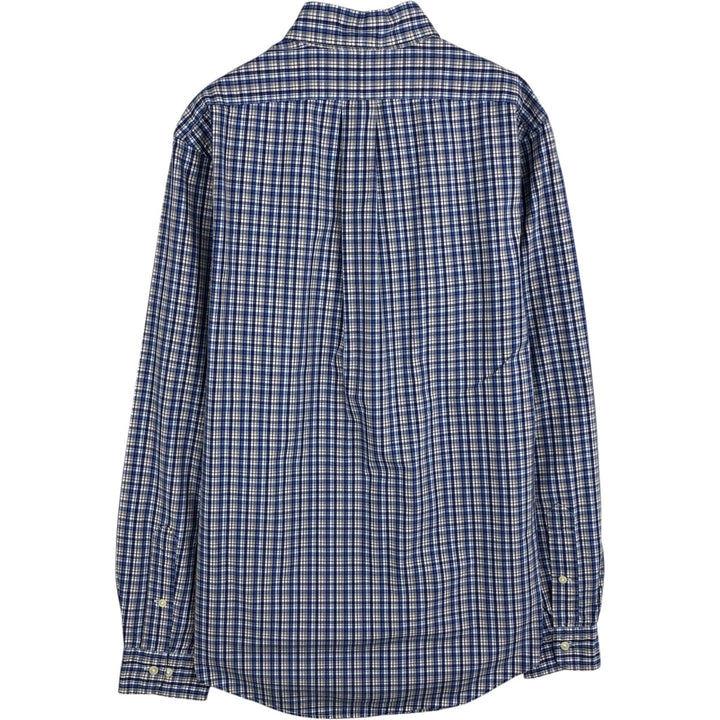 Ralph Lauren POLO by Ralph Lauren CUSTOM FIT Long-Sleeve Button-Down Check Shirt, Women's Size S (approx.) cotton blue type Vintage Second Hand