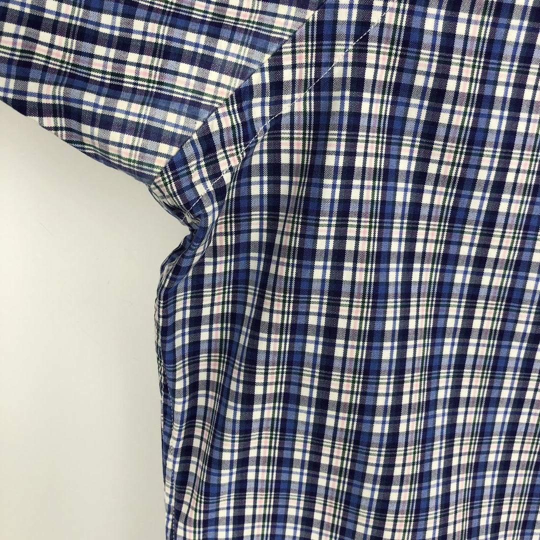 Ralph Lauren POLO by Ralph Lauren CUSTOM FIT Long-Sleeve Button-Down Check Shirt, Women's Size S (approx.) cotton blue type Vintage Second Hand