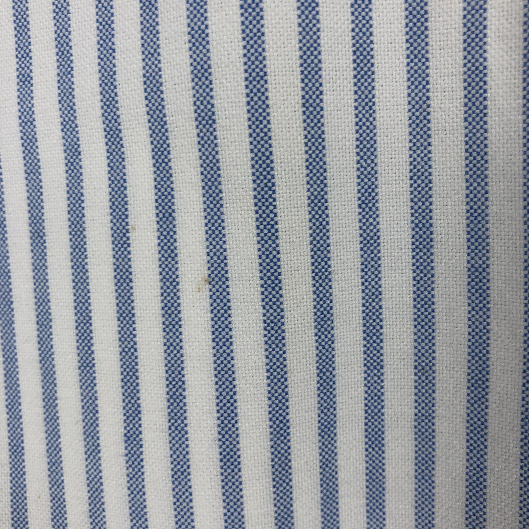 Ralph Lauren Slim Fit Long Sleeve Button-Down Striped Shirt, Women's Size Medium cotton Blue type light blue Vintage Second Hand