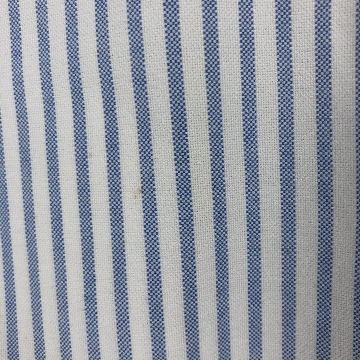 Ralph Lauren Slim Fit Long Sleeve Button-Down Striped Shirt, Women's Size Medium cotton Blue type light blue Vintage Second Hand