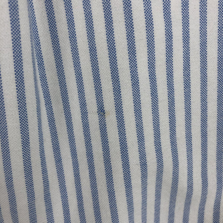 Ralph Lauren Slim Fit Long Sleeve Button-Down Striped Shirt, Women's Size Medium cotton Blue type light blue Vintage Second Hand