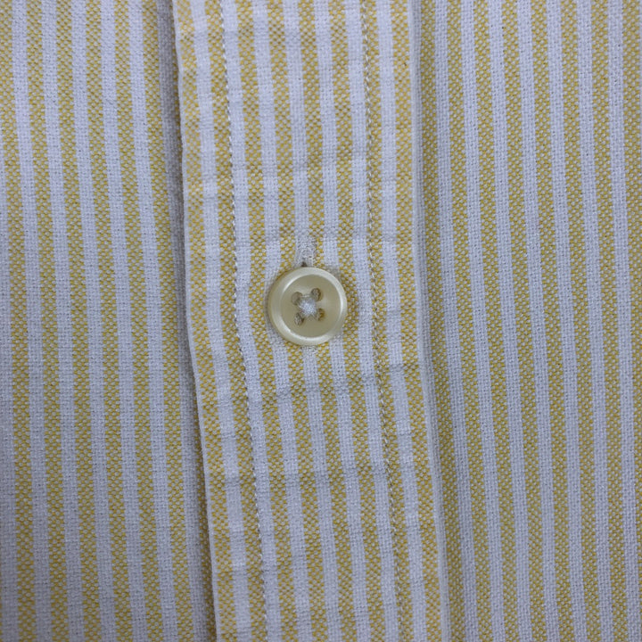 Ralph Lauren CUSTOM FIT Long-Sleeve Button-Down Striped Shirt, Women's Size XS (approx.) cotton yellow type Vintage Second Hand