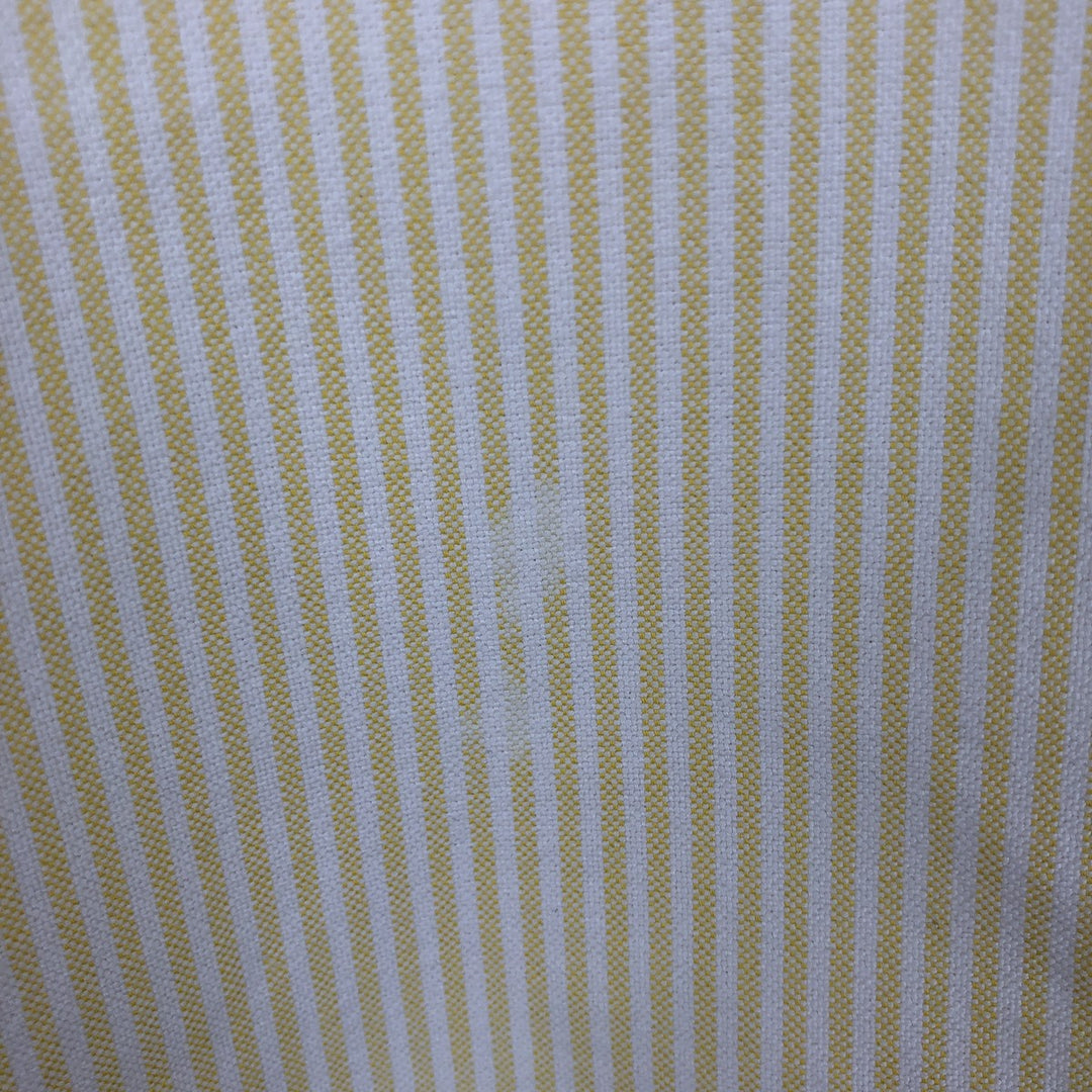 Ralph Lauren CUSTOM FIT Long-Sleeve Button-Down Striped Shirt, Women's Size XS (approx.) cotton yellow type Vintage Second Hand