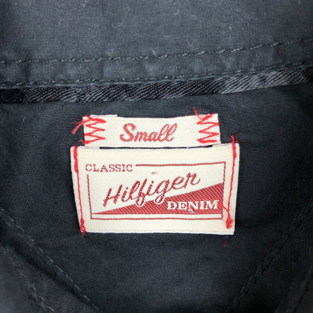 Tommy Hilfiger Denim Long-Sleeve Cotton Shirt, Women's Size S (approx.) cotton black type Vintage Second Hand