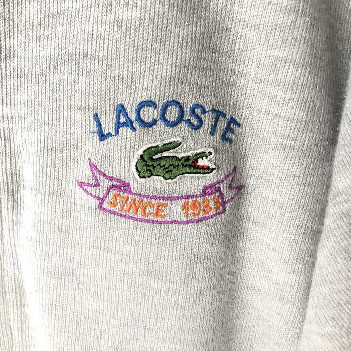 1970'S Lacoste Chemise French Lacoste Long-Sleeve Rugby Shirt, Men's Size L (approx.) cotton gray type Vintage Second Hand