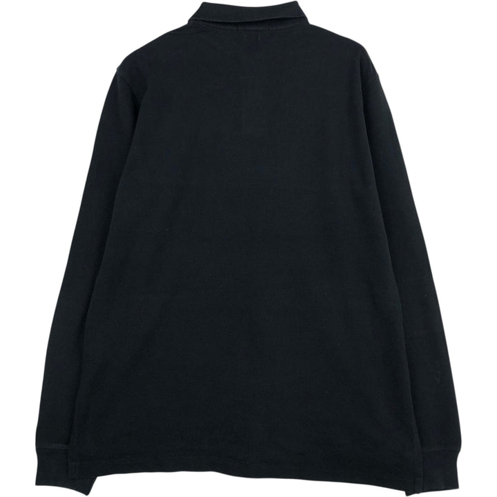 Ralph Lauren POLO RALPH LAUREN CUSTOM FIT long sleeve polo shirt men's size L cotton black type Vintage Second Hand