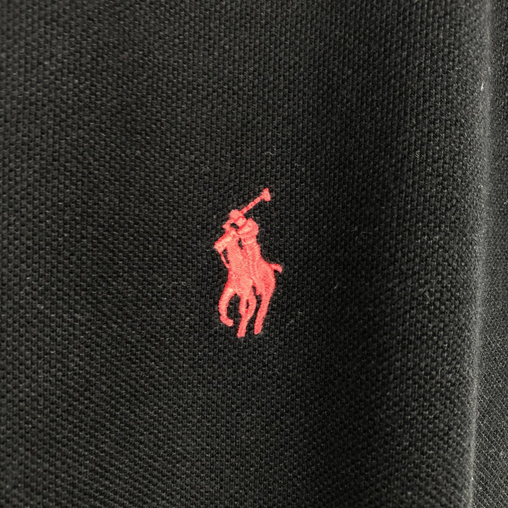 Ralph Lauren POLO RALPH LAUREN CUSTOM FIT long sleeve polo shirt men's size L cotton black type Vintage Second Hand